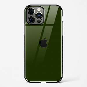 Dark Green Glass Case for iPhone 15 Pro Max