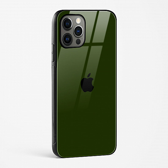 Dark Green Glass Case for iPhone 14 Pro Max