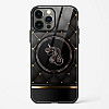 Black Golden Unicorn Glass Case for iPhone 15 Pro Max