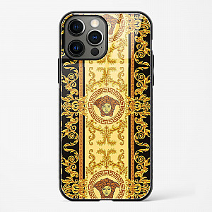 Versace Design Glass Case for iPhone 14 Pro Max