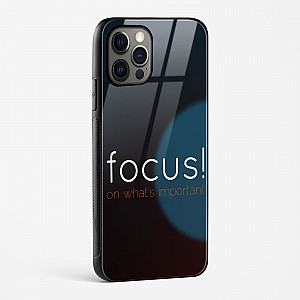 Focus Quote Glass Case for iPhone 15 Pro Max