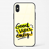Good Vibes Only Glass Case Phone Cover For iPhone X