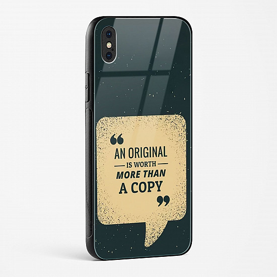Original Is Worth Glass Case Phone Cover For iPhone Xs Max