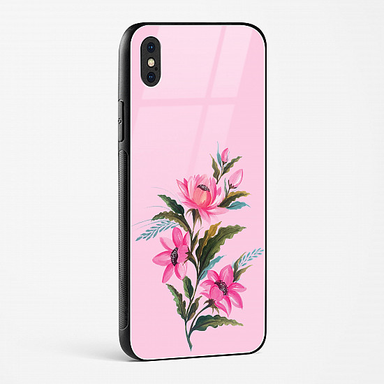 Flower Design Abstract 4 Glass Case Phone Cover For iPhone XS
