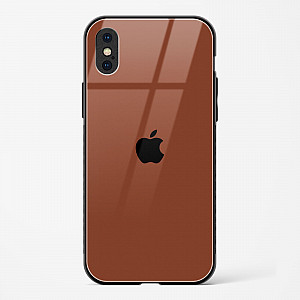 Brown Glass Case for iPhone X