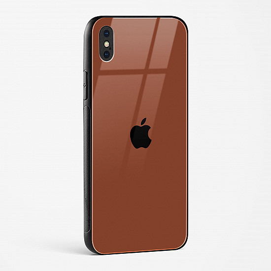 Brown Glass Case for iPhone X