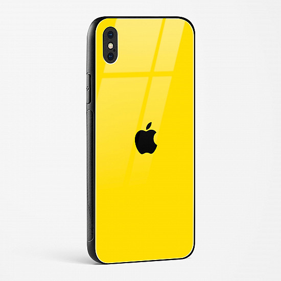 Yellow Glass Case for iPhone X