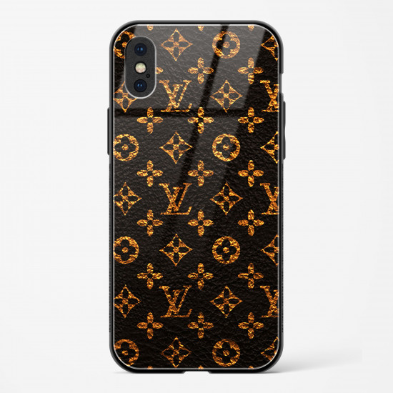 Buy LV Black Gold Glass Case for iPhone X