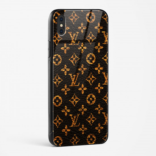 Buy LV Black Gold Glass Case for iPhone X