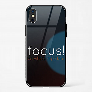 Focus Quote Glass Case for iPhone X