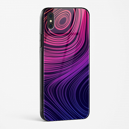 Spiral Design Glass Case for iPhone X