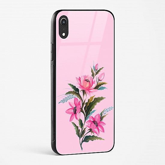 Flower Design Abstract 4 Glass Case Phone Cover For iPhone XR