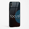 Focus Quote Glass Case for iPhone XR