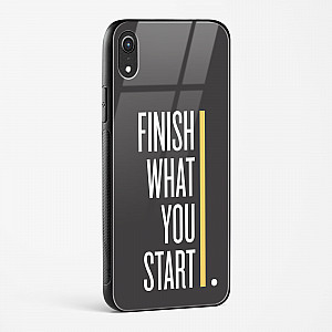 Finish Quote Glass Case for iPhone XR