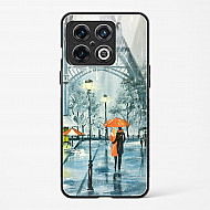 Glass Case For OnePlus 10 Pro 5G - Romantic Couple Walking In Rain