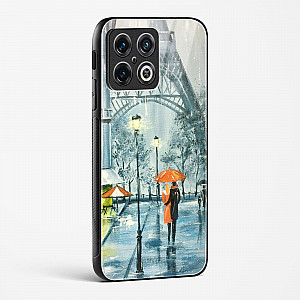 Glass Case For OnePlus 10 Pro 5G - Romantic Couple Walking In Rain