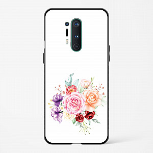 Glass Case For OnePlus 8 Pro - Flower Design Abstract 1