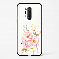 Glass Case For OnePlus 8 Pro - Flower Design Abstract 2