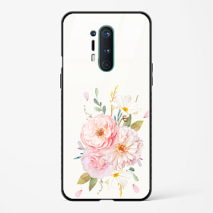 Glass Case For OnePlus 8 Pro - Flower Design Abstract 2