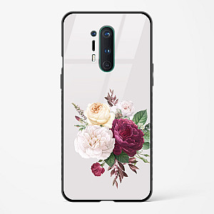 Glass Case For OnePlus 8 Pro - Flower Design Abstract 3