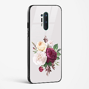 Glass Case For OnePlus 8 Pro - Flower Design Abstract 3