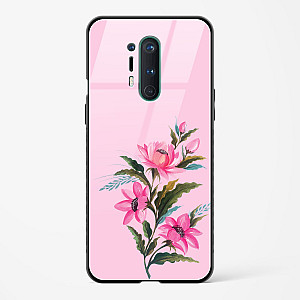 Glass Case For OnePlus 8 Pro - Flower Design Abstract 4