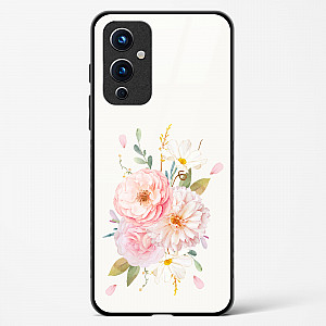 Glass Case For OnePlus 9 - Flower Design Abstract 2