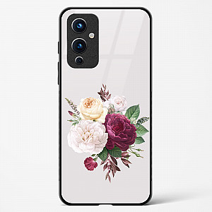 Glass Case For OnePlus 9 - Flower Design Abstract 3