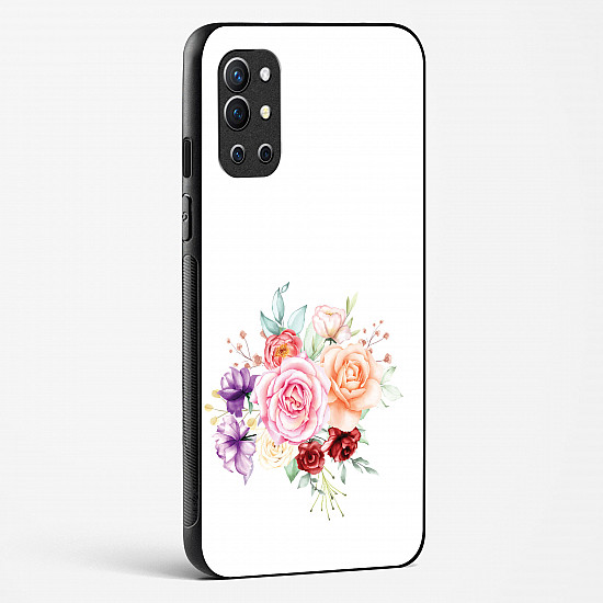 Flower Design Abstract 1 Glass Case For OnePlus 9R