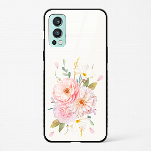 Glass Case For OnePlus Nord 2 - Flower Design Abstract 2
