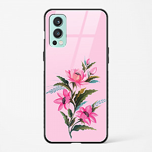 Glass Case For OnePlus Nord 2 - Flower Design Abstract 4