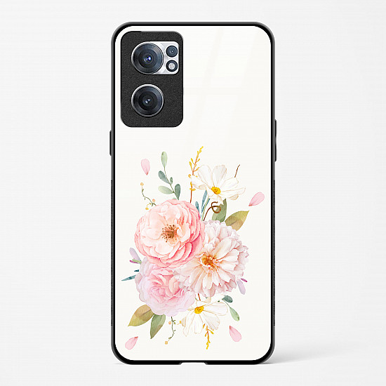 Glass Case For OnePlus Nord CE 2 5G - Flower Design Abstract 2
