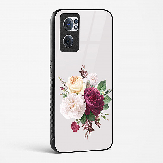 Glass Case For OnePlus Nord CE 2 5G - Flower Design Abstract 3