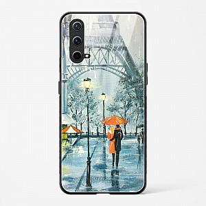 Glass Case For OnePlus Nord CE 5G - Romantic Couple Walking In Rain
