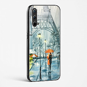 Glass Case For OnePlus Nord CE 5G - Romantic Couple Walking In Rain