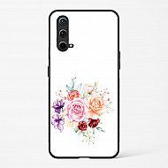 Glass Case For OnePlus Nord CE 5G - Flower Design Abstract 1