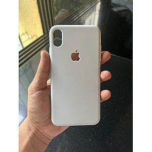 White Soft Logo Cut For iPhone Xs max