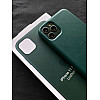 Pine Green Leather Case For iPhone