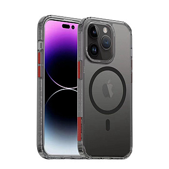 CKD Premium Transparent Shockproof MagSafe Case For iPhone 15 Pro Black