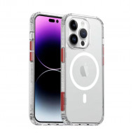 CKD Premium Transparent Shockproof MagSafe Case For iPhone 15 Plus White