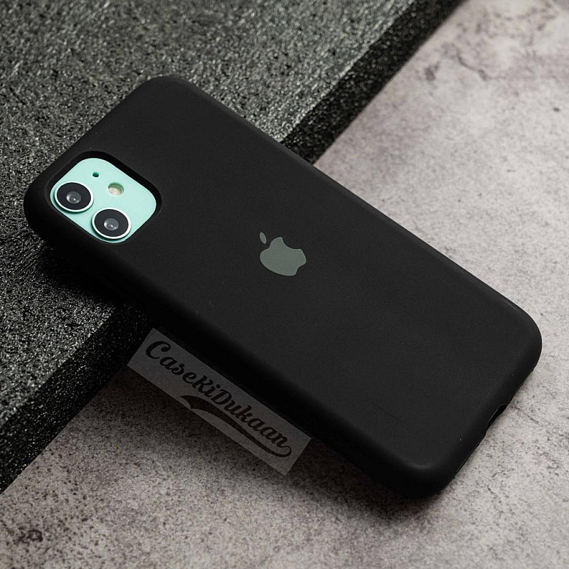 Buy Black Silicon Case For iPhone 11