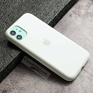 White Silicon Case For iPhone 11