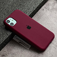 Wine Red Silicon Case For iPhone 11