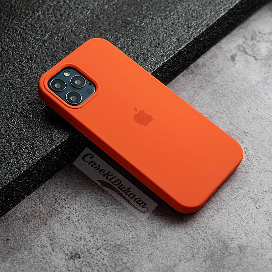 Orange Silicon Case For iPhone 12 Pro Max