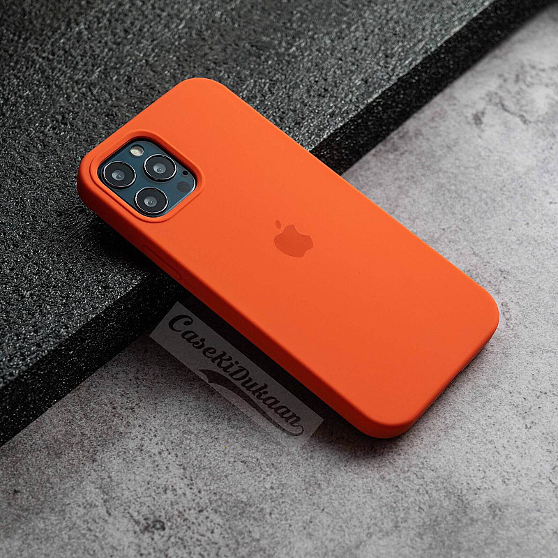 Buy Orange Silicon Case For iPhone 12 Pro Max
