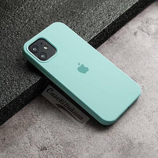 Bluish Green Silicon Case For iPhone 12 / 12 Pro