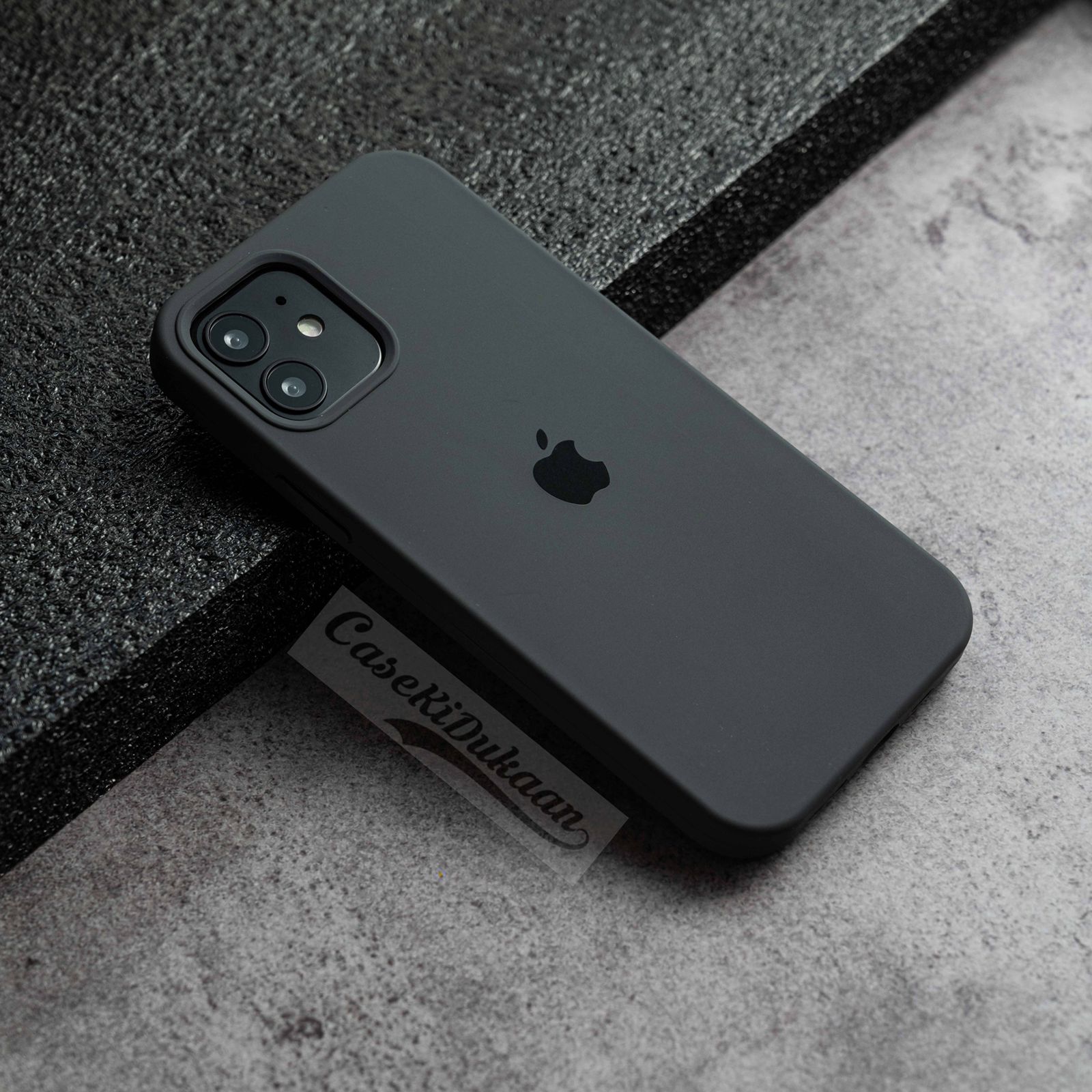 Dark Grey Silicon Case For iPhone 12 / 12 Pro - By CaseKiDukaan