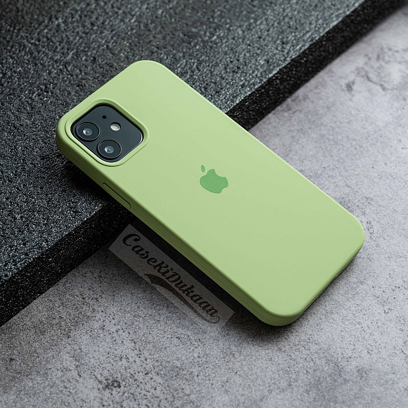 Buy Light Green Silicon Case For iPhone 12 mini