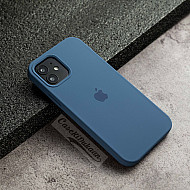 Azure Blue Silicon Case For iPhone 12 / 12 Pro