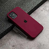 Wine Red Silicon Case For iPhone